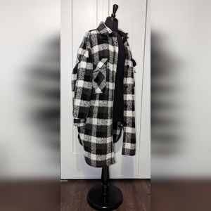 RD STYLE FUZZY PLAID JACKET